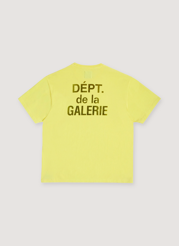 Gallery Dept. French Logo Tee Flo Yellow alternate view - Shop at Pieces Los Angeles