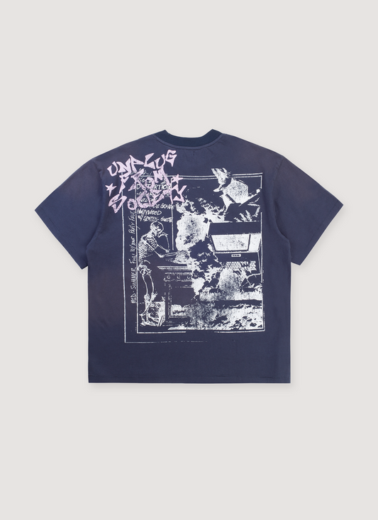 Boredom Kills French Tee Navy