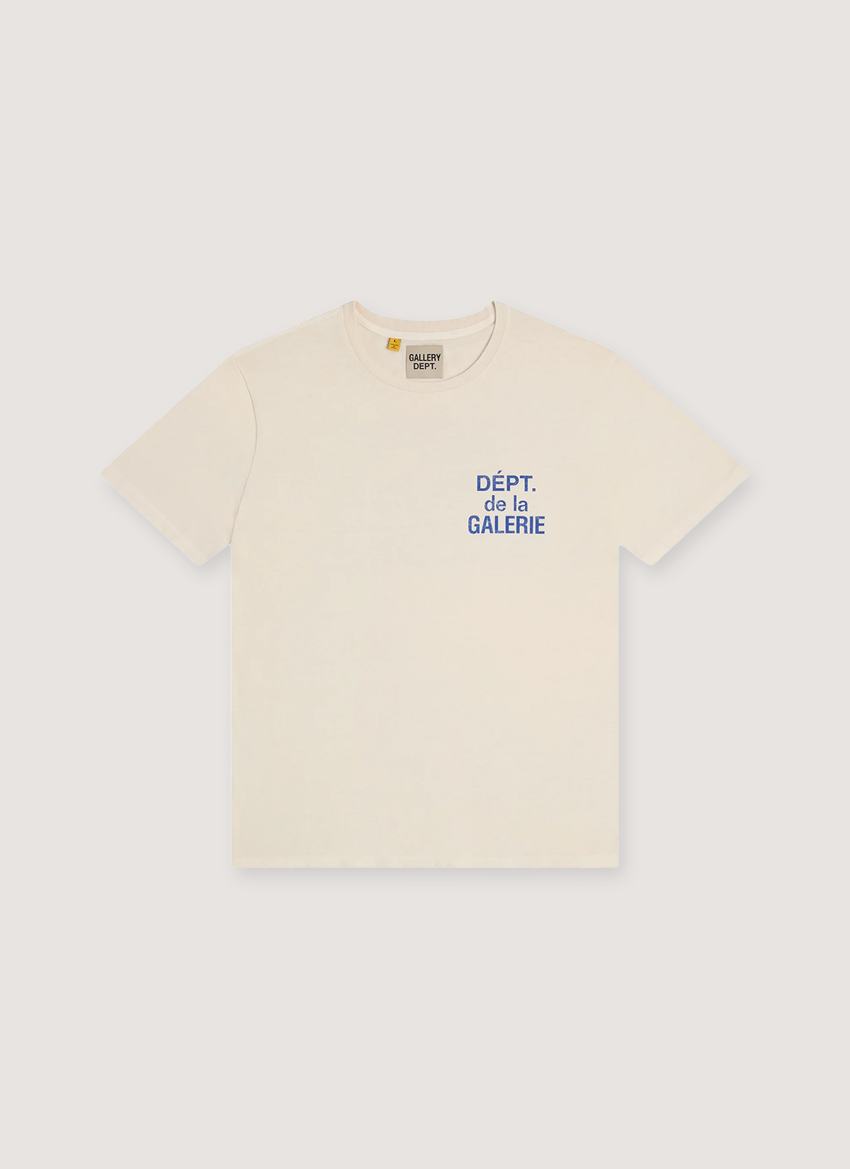Gallery Dept. French Logo Tee Cream Blue Gallery Dept. French Logo Tee Cream Blue - Image 1 | Authenticated at Pieces Los Angeles