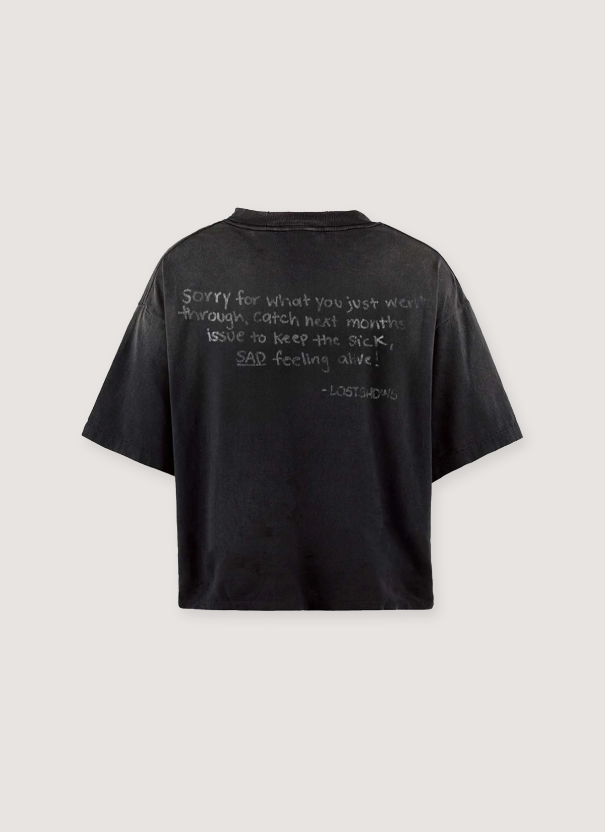 Lost SHDWS Frown Tee Vintage Black Lost SHDWS Frown Tee Vintage Black - Image 2 | Authenticated at Pieces Los Angeles