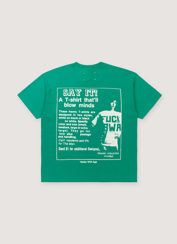 Better With Age Fuck BWA Tee Green (Dallas) alternate view - Shop at Pieces Los Angeles
