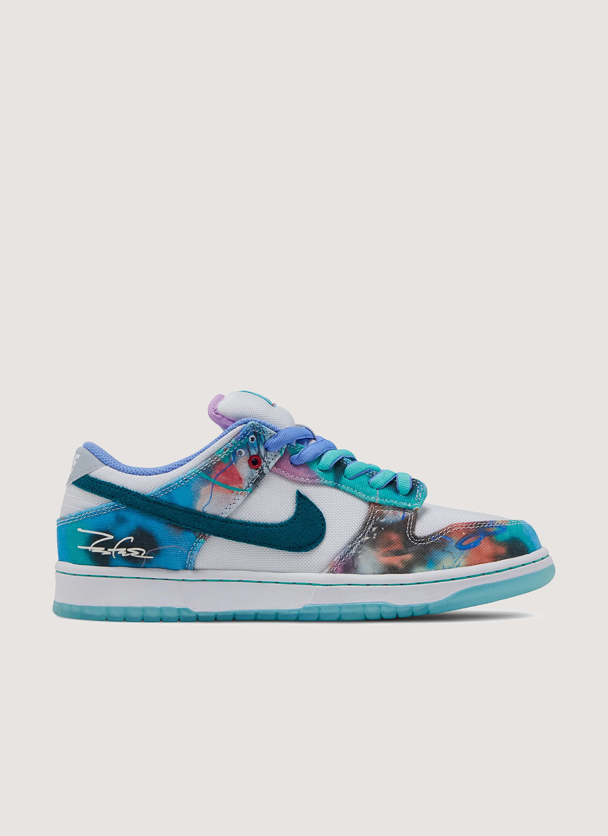 Nike x Futura Laboratories Dunk Low SB Bleaced Aqua
