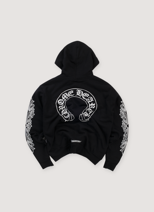 Fuck You Horseshoe Thermal Zip Up Sweatshirt Black (Pre-Owned)
