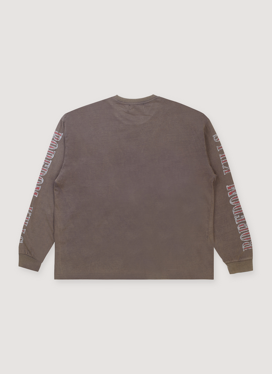 Boredom Kills Garage De La Boredom Longsleeve Vintage Grey