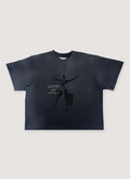 Eifles Gateway Inn Tee Vintage Navy faded washed with black graphic, front view Eifles Gateway Inn Tee Vintage Navy - Image 1 | Authenticated at Pieces Los Angeles