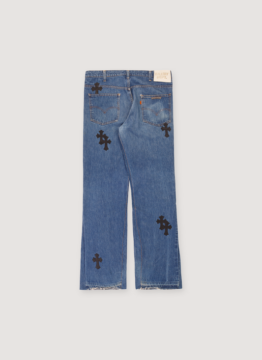 Gallery Dept. x Chrome Hearts Reworked Cross Jeans Indigo (Pre-Owned)