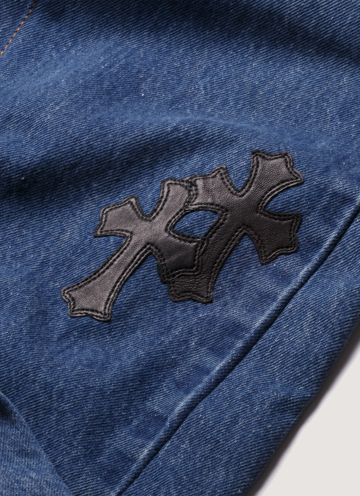 Chrome Hearts Gallery Dept. Reworked Cross Jeans Indigo (Pre-Owned) Chrome Hearts Gallery Dept. Reworked Cross Jeans Indigo (Pre-Owned) - Image 3 | Authenticated at Pieces Los Angeles