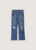 Chrome Hearts Gallery Dept. Reworked Cross Jeans Indigo (Pre-Owned) Chrome Hearts Gallery Dept. Reworked Cross Jeans Indigo (Pre-Owned) - Image 1 | Authenticated at Pieces Los Angeles
