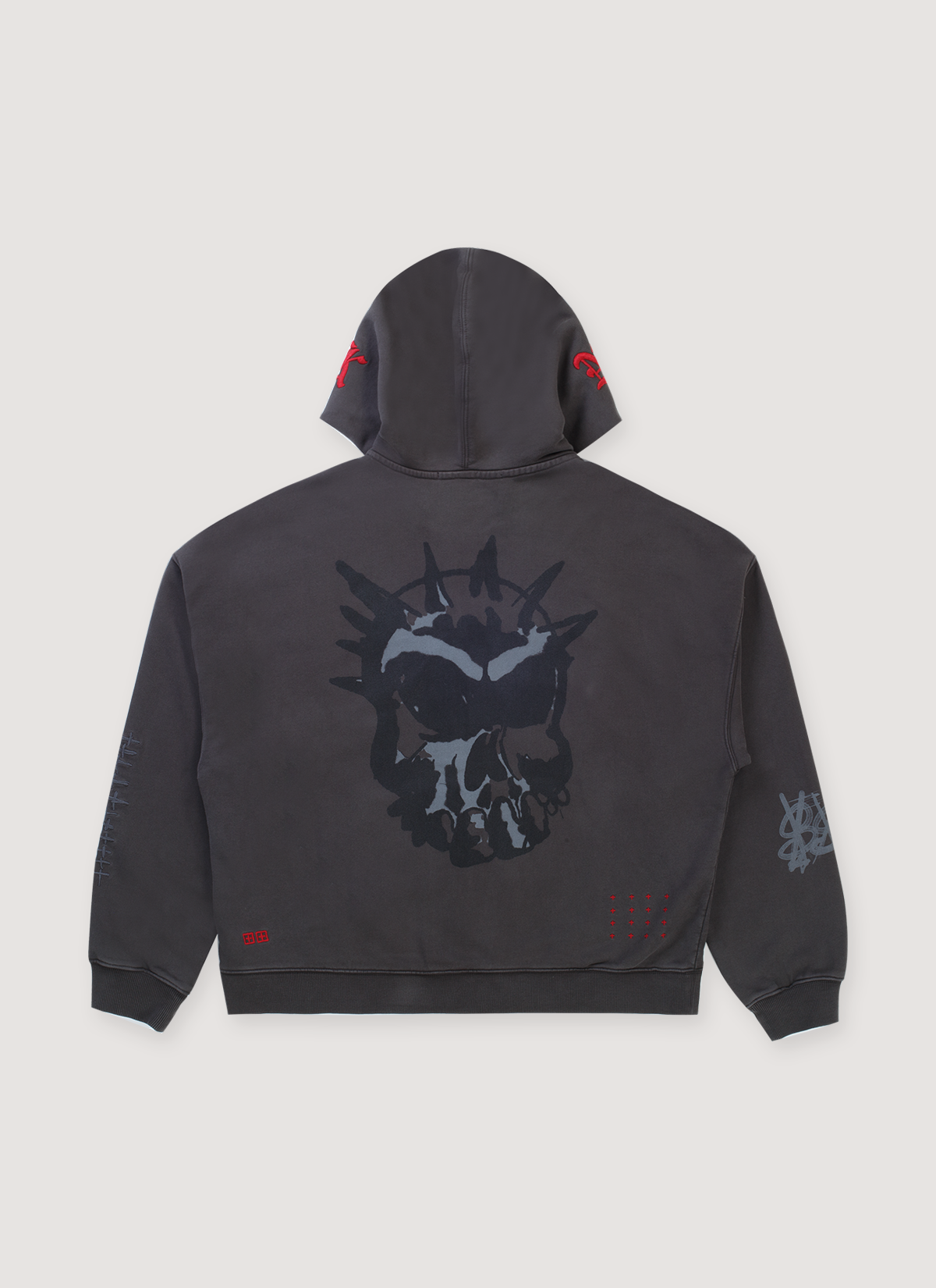 Ksubi Graff Ekcess Zip Thru Sweatshirt Faded Black Ksubi Graff Ekcess Zip Thru Sweatshirt Faded Black - Image 2 | Authenticated at Pieces Los Angeles