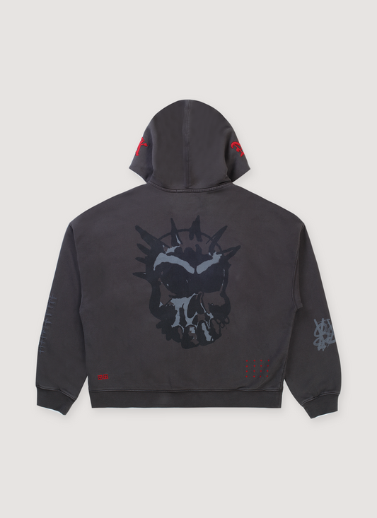 Graff Ekcess Zip Thru Sweatshirt Faded Black