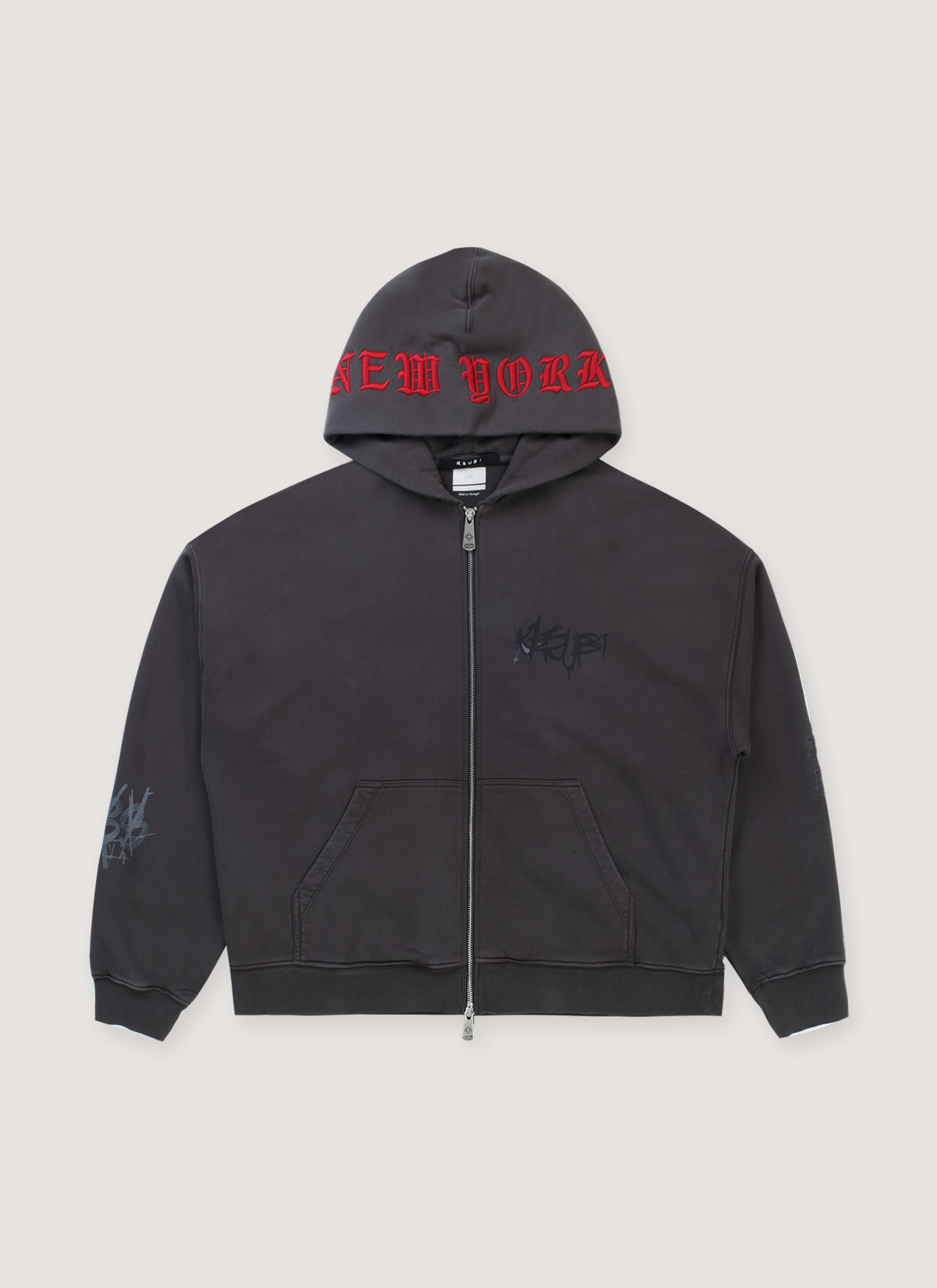 Graff Ekcess Zip Thru Sweatshirt Faded Black