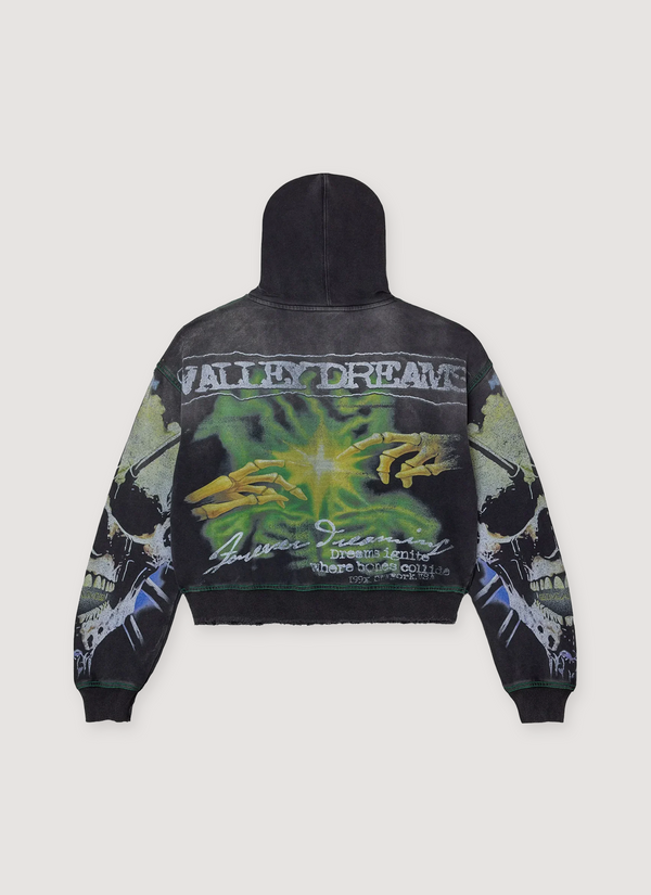 Vale Forever Grave Digger Zip Up Sweatshirt Black Green alternate view - Shop at Pieces Los Angeles
