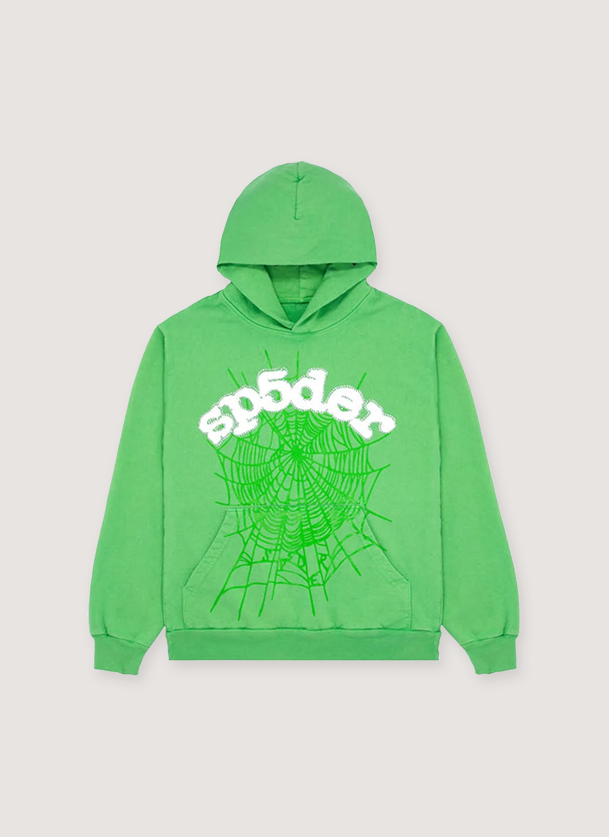 Sp5der Worldwide Rhinestone Sweatshirt Slime Green