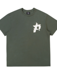 Pieces P Star Flames Tee Forest Green