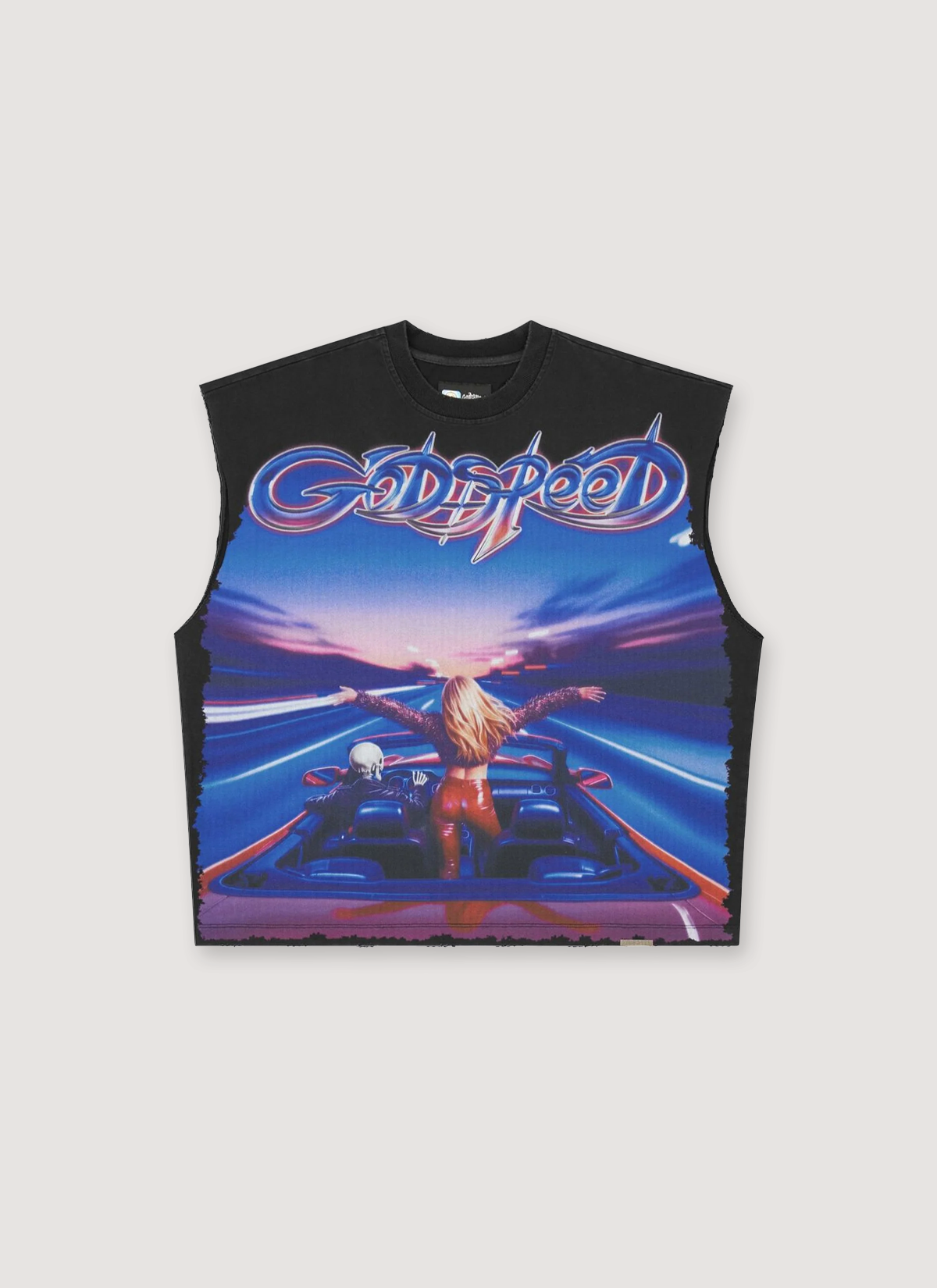 Godspeed New York FUN Sleeveless Tee Black Wash
