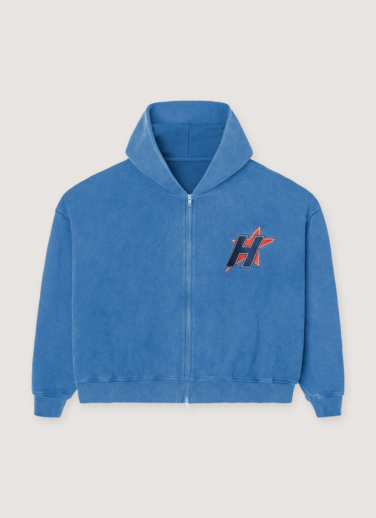 HMDD H-Star Zip Up Sweatshirt Blue HMDD H-Star Zip Up Sweatshirt Blue - Image 1 | Authenticated at Pieces Los Angeles