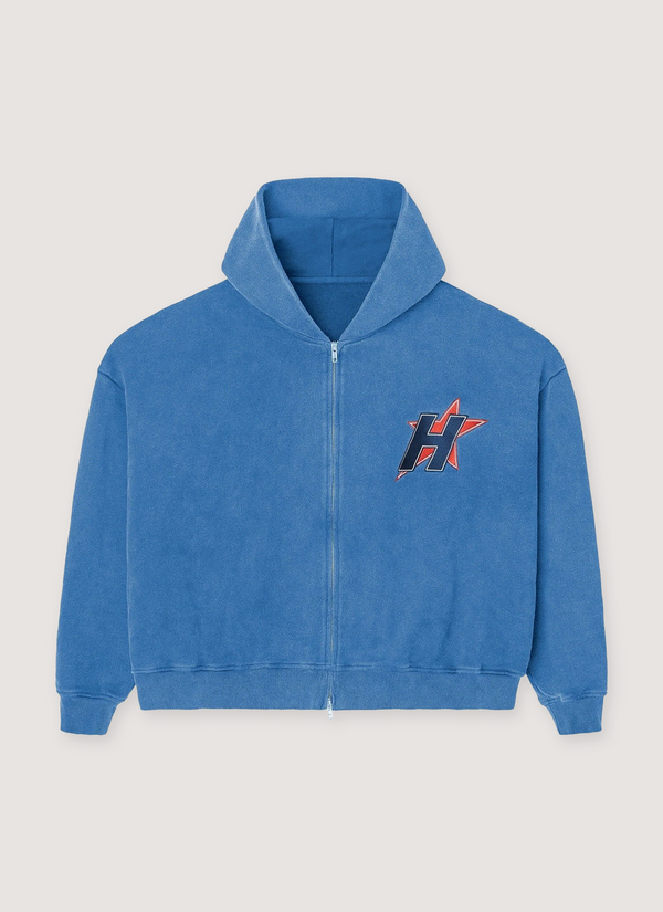 HMDD H-Star Zip Up Sweatshirt Blue H-Star Zip Up Sweatshirt Blue - Authenticated Sweatshirts | Pieces Los Angeles