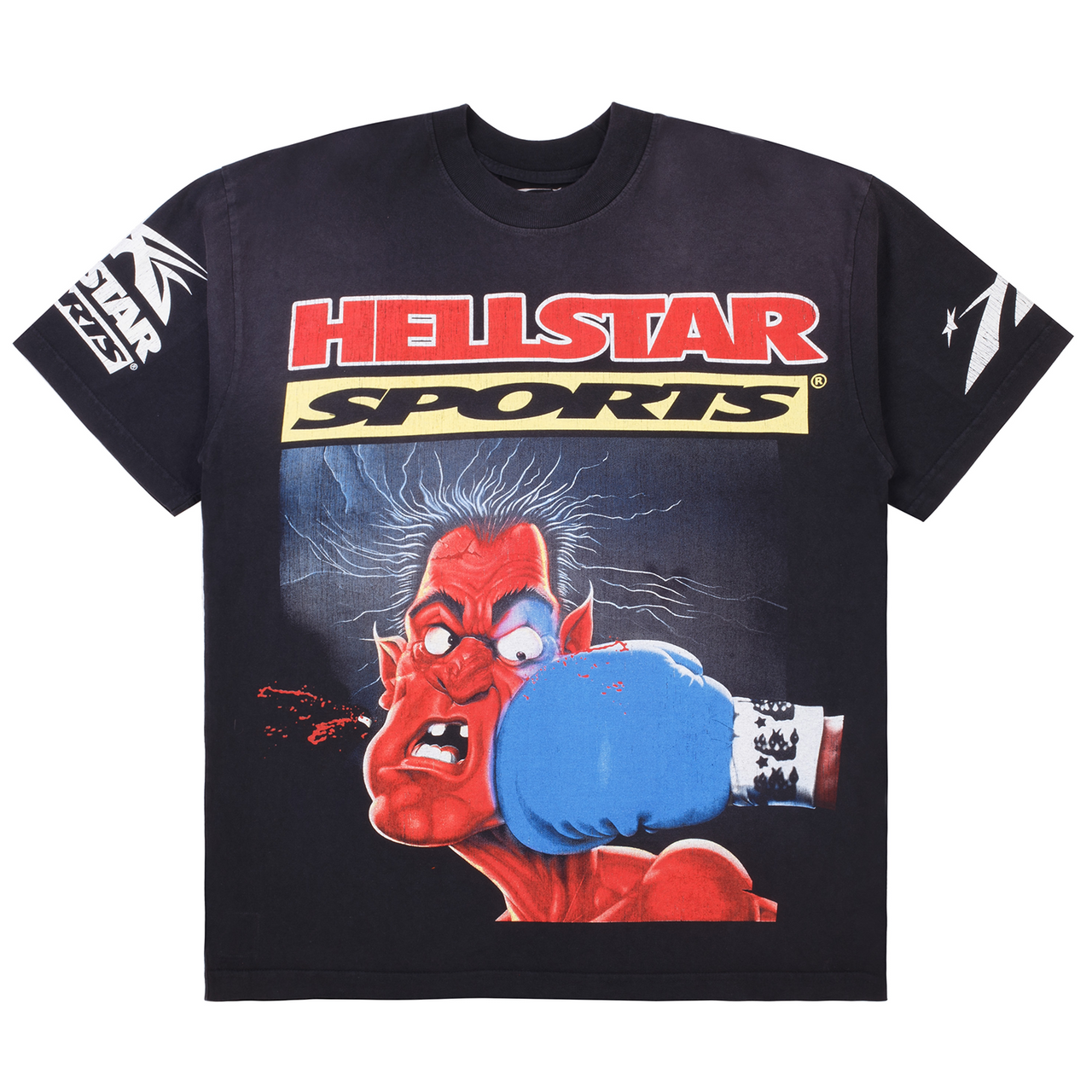 Hellstar Knock Out Tee Washed Black