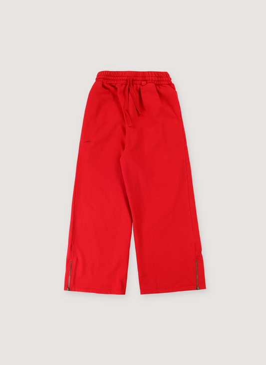 High Risk Zipper Sweatpants Red