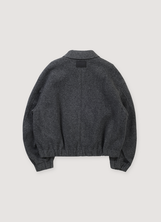 Helmut Lang Shell Bomber Grey Melange Black
