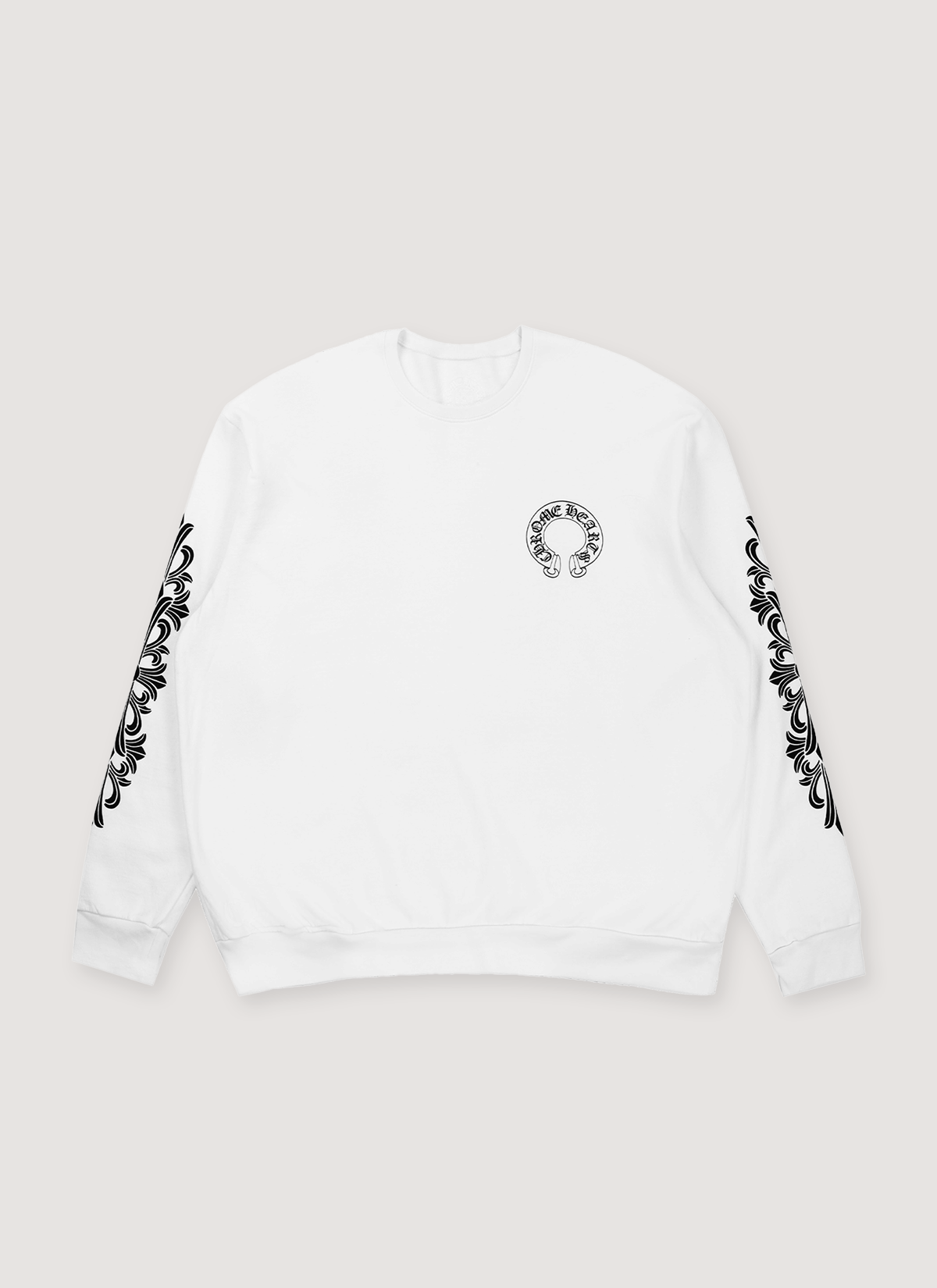 Chrome Hearts Horseshoe Crewneck White Chrome Hearts Horseshoe Crewneck White - Image 1 | Authenticated at Pieces Los Angeles