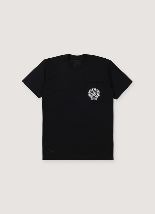 Chrome Hearts Honolulu Horseshoe Tee Shirt Black with screen printed logo, chest pocket, front view Honolulu Horseshoe Tee Black - Authenticated T-shirts | Pieces Los Angeles