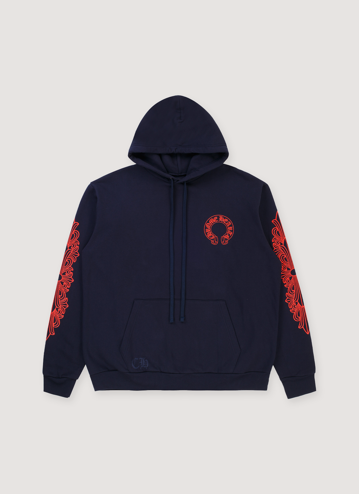 Chrome Hearts Horseshoe Sweatshirt Navy Red