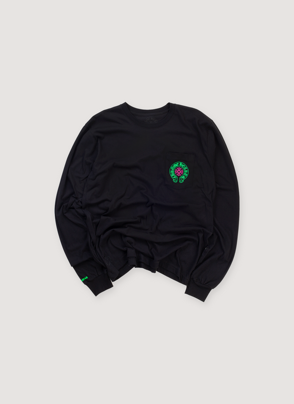 Chrome Hearts Horseshoe Miami Staff Longsleeve Black Green Pink (Pre-Owned) alternate view - Shop at Pieces Los Angeles