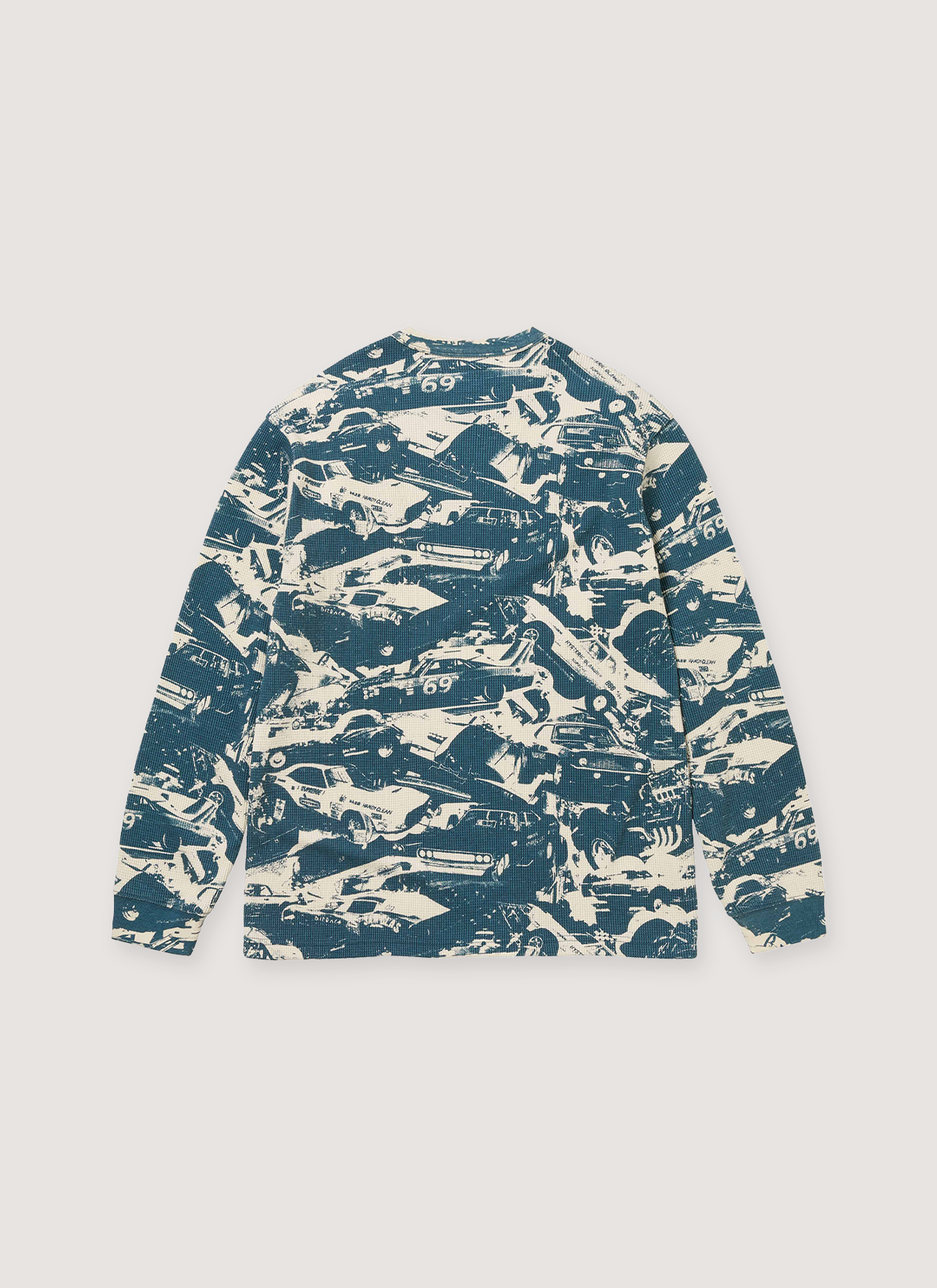 Supreme Hysteric Glamour Cars Thermal Longsleeve Teal Supreme Hysteric Glamour Cars Thermal Longsleeve Teal - Image 2 | Authenticated at Pieces Los Angeles
