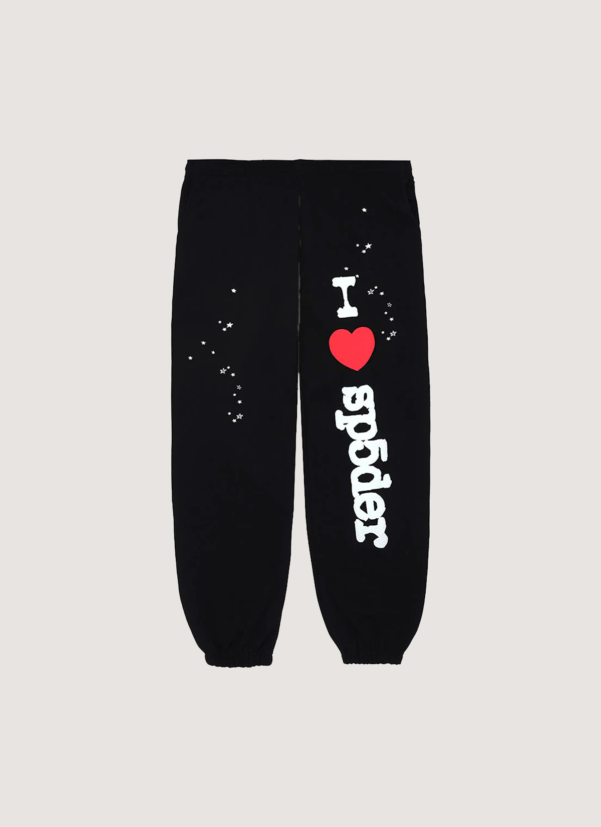 Sp5der Worldwide I Heart Sp5 NY Pop Up Sweatpants Black