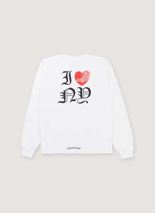 Chrome Hearts I Heart NY Longsleeve White