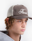 Pieces Corduroy Trucker Hat Brown Cream