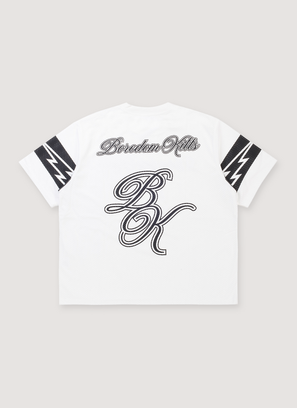 Boredom Kills BK Mesh Jersey White alternate view - Shop at Pieces Los Angeles
