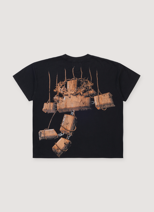 Vertabrae Jesus Puppet Tee Black