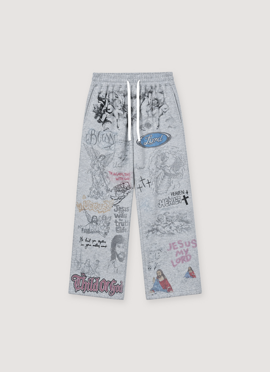 Righteous Jesus My Lord Sweatpants Heather Grey