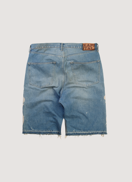 Kapital 5P Bones Denim Shorts Indigo (Pre-Owned)