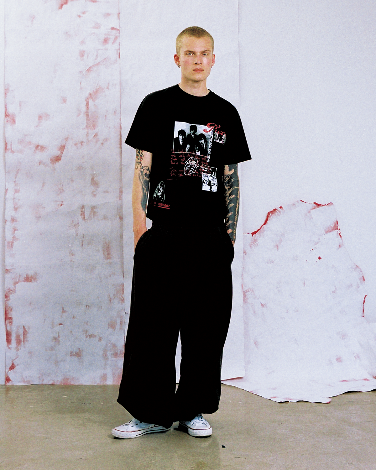 Model wearing New Age Kiss Tee — Pieces Los Angeles