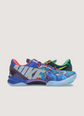 Nike Kobe 8 Protro "What The Kobe" Multicolor (2025) Kobe 8 protro, mismatched patterns, mesh upper, textile lining, updated cushion midsole, zoom air unit forefoot, side profile view of shoes Nike Kobe 8 Protro "What The Kobe" Multicolor (2025) - Image 2 | Authenticated at Pieces Los Angeles