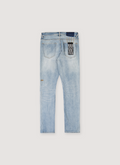 Ksubi Van WInkle Manhattan 1999 Denim Jeans Light Indigo back view with patch on back pocket Ksubi Van WInkle Manhattan 1999 Jeans Light Indigo - Image 2 | Authenticated at Pieces Los Angeles