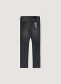 Ksubi Van Winkle 3rd Degree 99 Jeans Black Denim Pants with button fly, ksubi T box, 4x4 cross embroidery, signature woven pocket tag, branded hardware, back view Ksubi Van Winkle 3rd Degree 99 Jeans Black - Image 2 | Authenticated at Pieces Los Angeles
