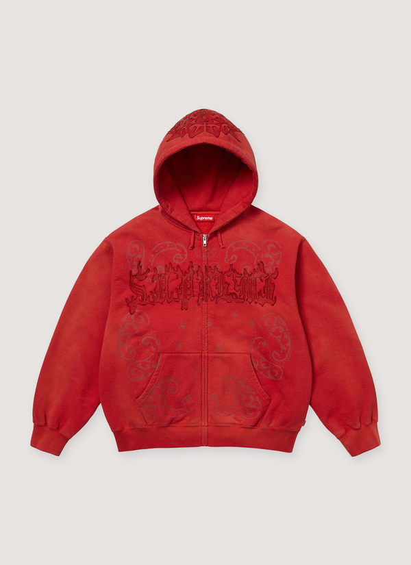 Supreme Leather Appliqué Zip Up Sweatshirt Leather Appliqué Zip Up Sweatshirt - Authenticated Sweatshirts | Pieces Los Angeles