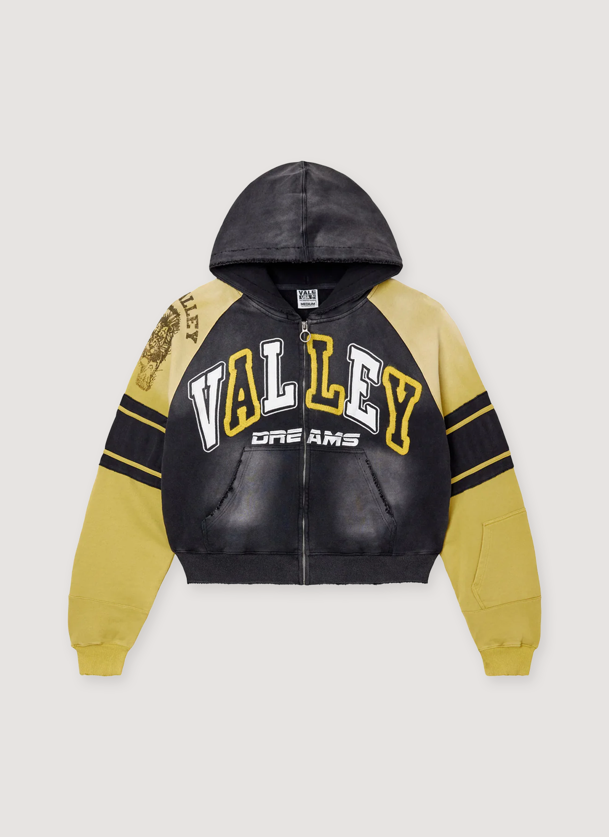 Lethal Zip Up Sweatshirt Yellow Black