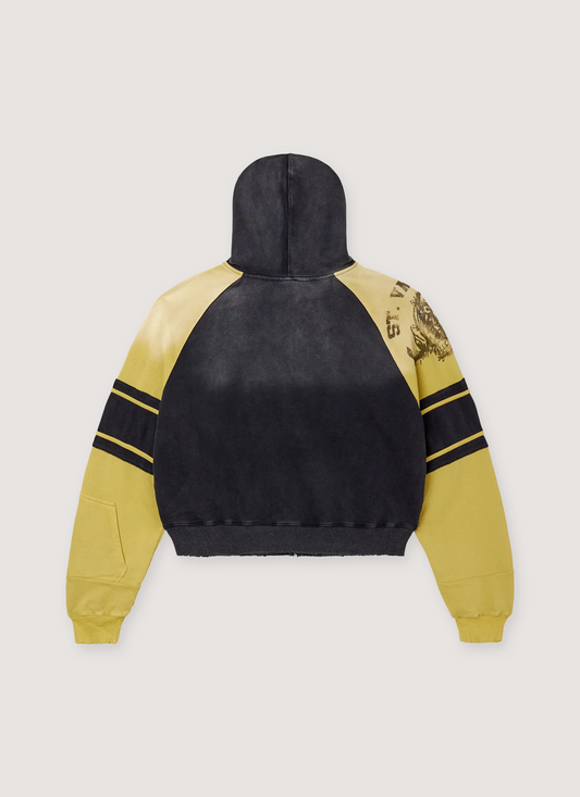 Lethal Zip Up Sweatshirt Yellow Black