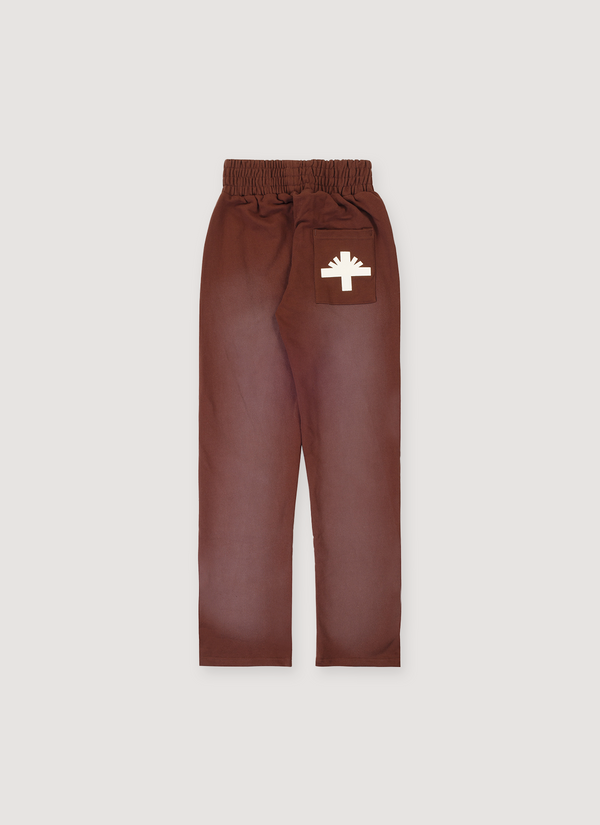 Vertabrae Logo Sweatpants Brown alternate view - Shop at Pieces Los Angeles