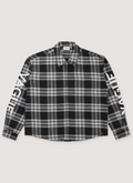 Vague Studios Logo Zip Flannel Black Vague Studios Logo Zip Flannel Black - Image 1 | Authenticated at Pieces Los Angeles