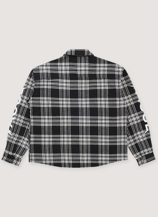 Vague Studios Logo Zip Flannel Black