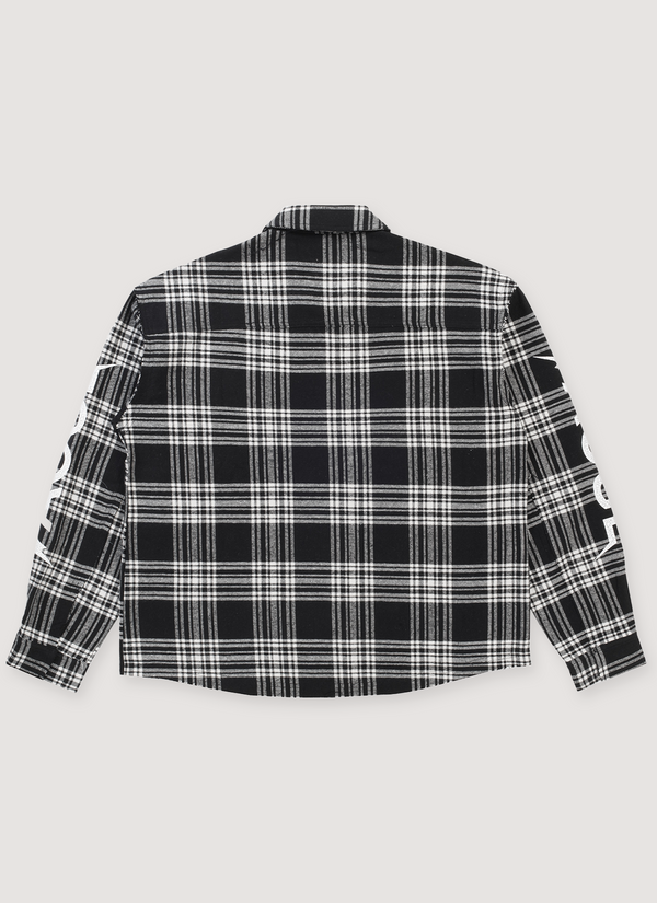 Vague Studios Logo Zip Flannel Black alternate view - Shop at Pieces Los Angeles
