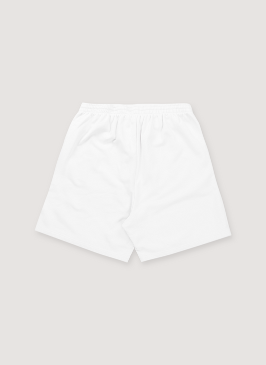 Balenciaga Logo Embroidered Wide Leg Sweatshorts White
