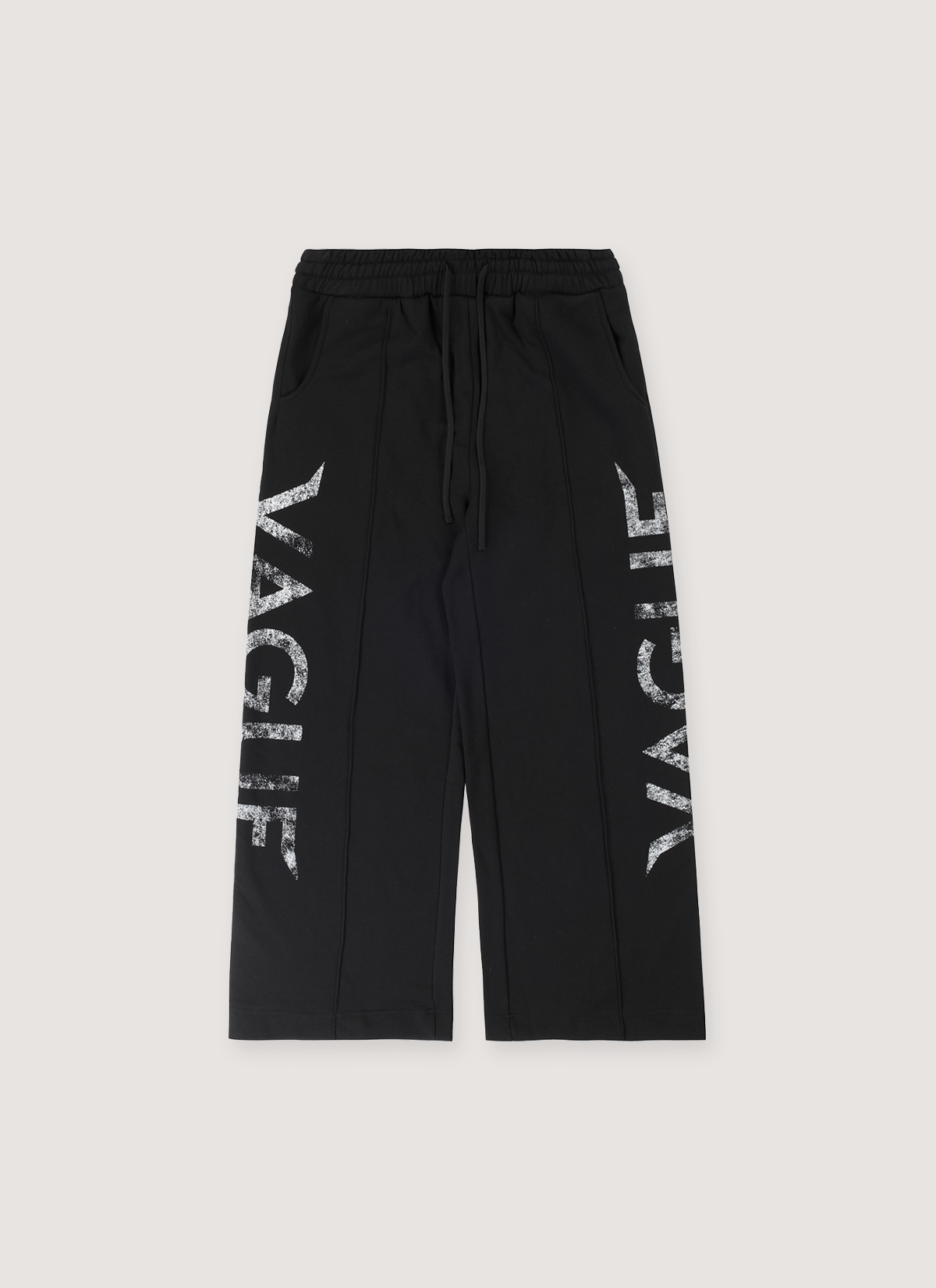 Vague Studios Pleated Logo Sweatpants Black