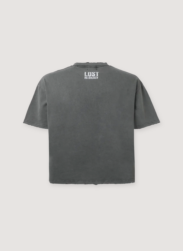 Lost Intricacy Lost Outline Tee Grey alternate view - Shop at Pieces Los Angeles